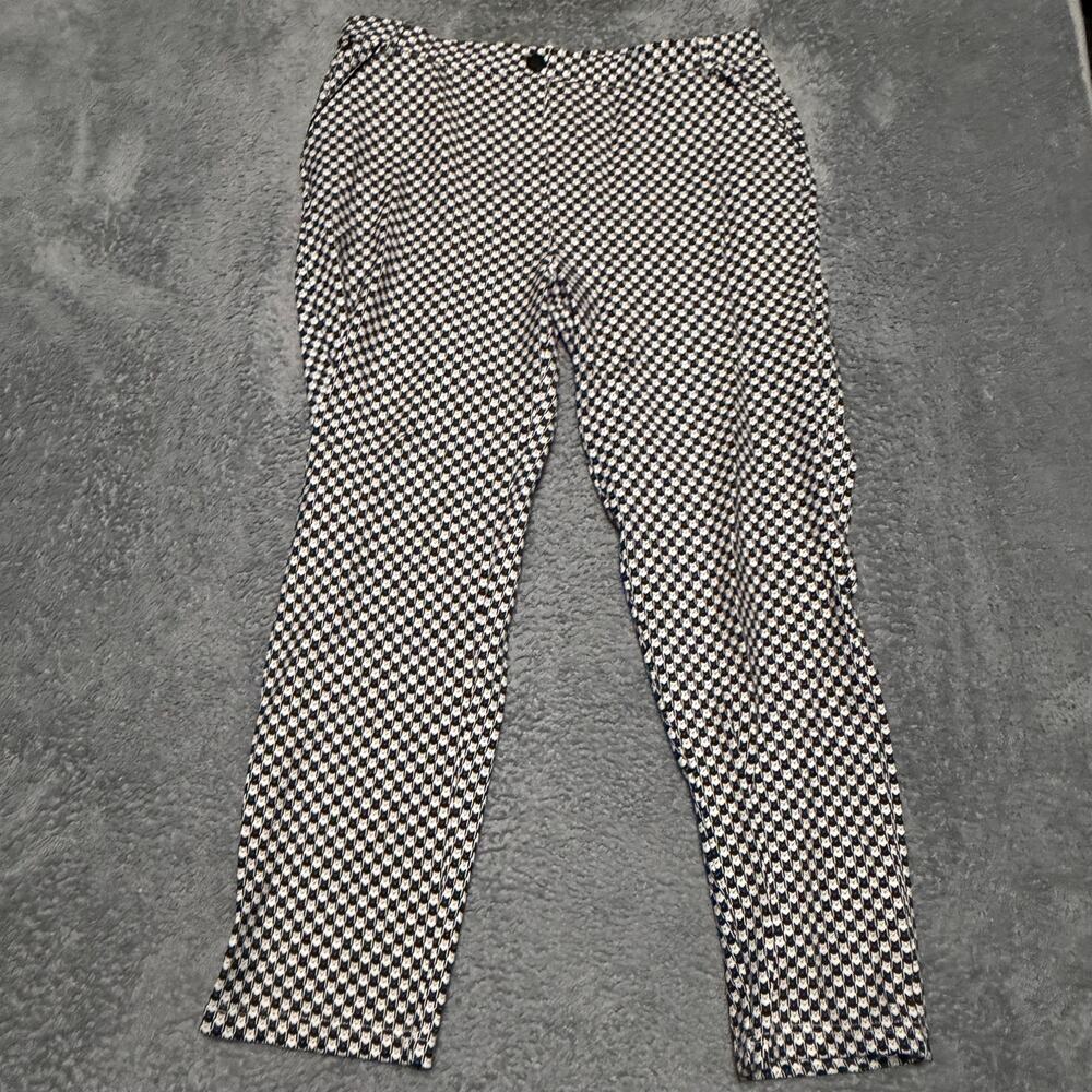 Betabrand Catstooth Cat Print Pants Womens XXL Petite Stretch Knit Cat Kitty